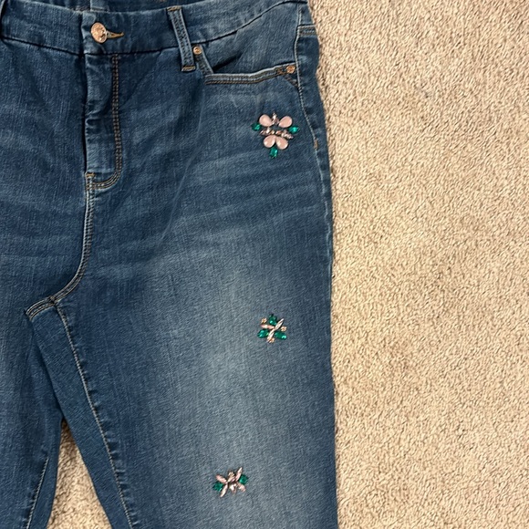 Chico’s So Slimming Girlfriend Slim Leg Ankle Sz 12P Cotton, Spandex Blend $98 - Picture 6 of 16